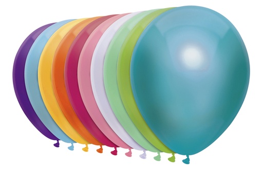 [1388051] Ballon Haza uni 30cm 50 stuks metallic assorti