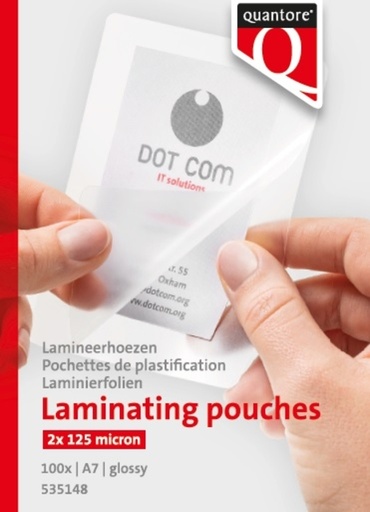 [535148] Pochette de plastification Quantore A7 2x125micron 100 pièces