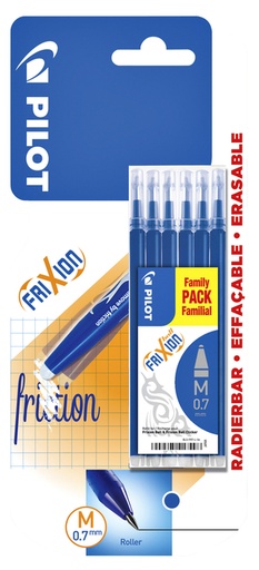 [1388393] Rollerpenvulling Pilot friXion medium blauw 6 stuks