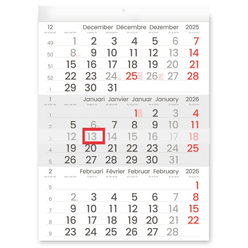 [1388877] 3-Maandkalender 2026 INNI Manager compact-formaat