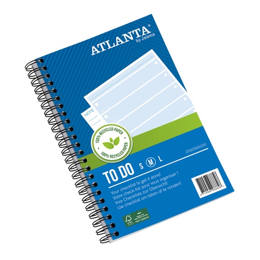 [1391693] Things To Do Djois Atlanta Medium recyclé 195x135mm 100 feuilles 70g bleu