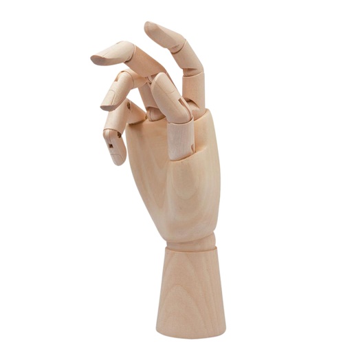 [1387637] Main articulée Conda droite femme 25cm bois naturel