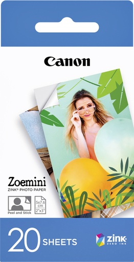 [1398458] Papier photo Canon Zoemini ZP-2030 20 feuilles