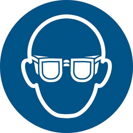 [1398471] Pictogram bordje Djois Oogbescherming verplicht Ø200mm blauw