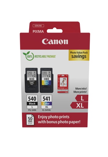 [405796] Inktcartridge Canon PG-540L CL-541XL zw+kl+papier