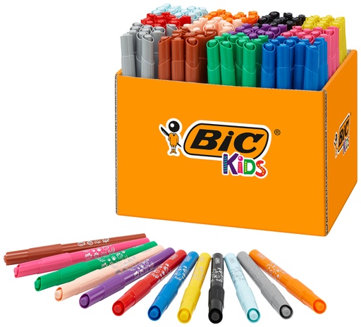 [1399092] Kleurstiften BicKids visacolor ecolutions XL assorti schoolbox à 144 stuks