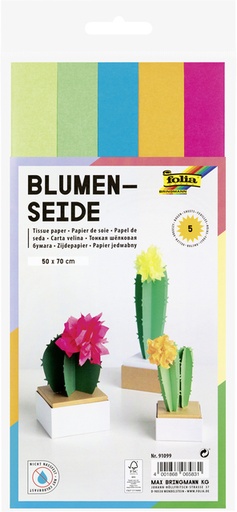 [1403651] Papier de soie Folia 50x70cm 20g néon assorti