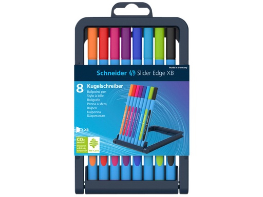 [1403843] Stylo bille Schneider Slider Edge XB assorti étui 8 pièces