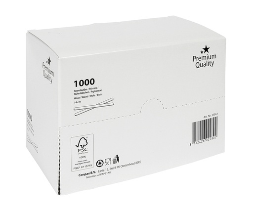 [1405319] Touillettes IEZZY 140mm bois 1000 pièces