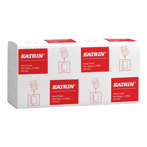 [1405338] Essuie-mains Katrin 61556 pli-W Plus 3 épaisseurs 320x240mcm blanc 25x 90 feuilles