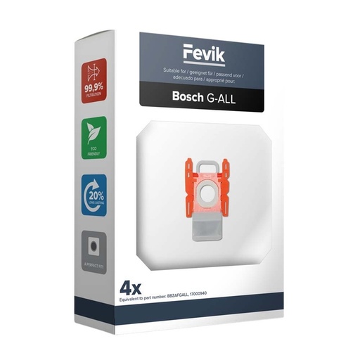 [1406428] Stofzuigerzak Cleaninq Bosch / Siemens G-All 3-D Pro 4 stuks