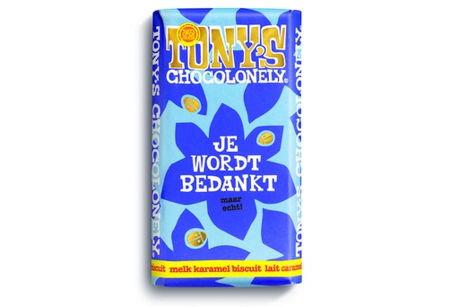 [1418881] Chocolat Tony's Chocolonely Gifting bar 'Je wordt bedankt'