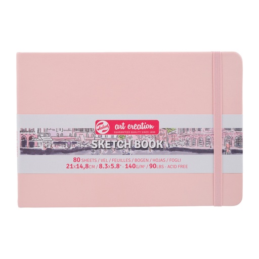 [1405987] Carnet de croquis Talens Art Creation 210x150mm 140g 80 feuilles rose