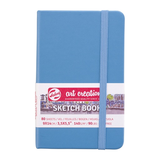 [1419118] Cahier de croquis Talens Art Creation 90x140mm 140g 80 feuilles bleu clair