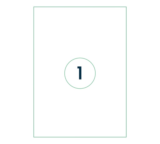 [1420467] Etiket Qbasic A4 1.000 vel 210x297mm 1000 labels