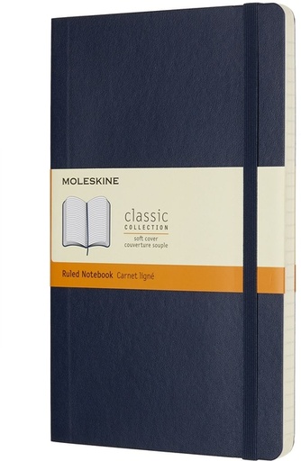 [1422868] Notitieboek Moleskine large 130x210mm lijn soft cover sapphire blue
