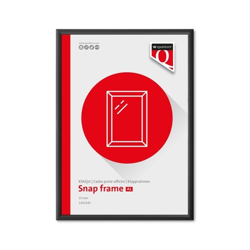 [1423243] Cadre clipsable Quantore Premium  A1 25mm noir