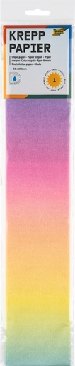 [1433048] Papier crépon Folia 250x50cm Arc-en-ciel 10 couleurs