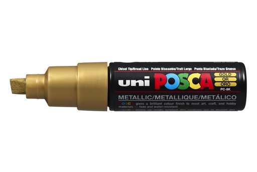 [1433788] Paintmarker Uni POSCA PC8K breed schuin goud
