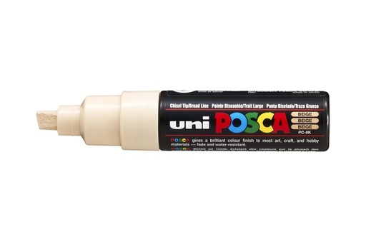 [1433811] Paintmarker Uni POSCA PC8K breed schuin beige