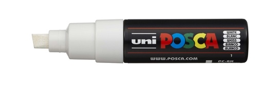 [1433866] Paintmarker Uni POSCA PC8K breed schuin wit