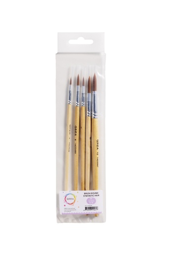 [1422418] Pinceaux Qrea poil synthétique set 5 largeurs