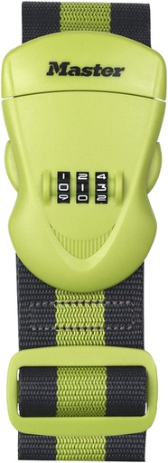 [1429579] Sangle pour bagages MasterLock combinaison programmable vert/noir