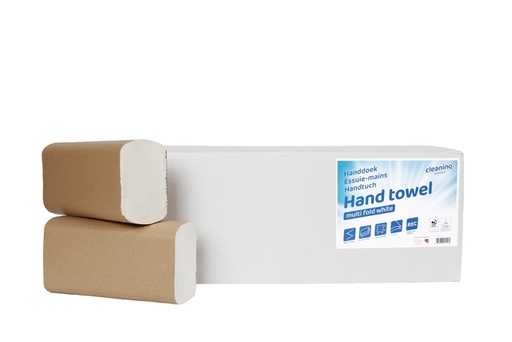 [1434258] Essuie-mains Cleaninq pli-I 2 épaisseurs 24x20,5cm 3750 pièces blanc