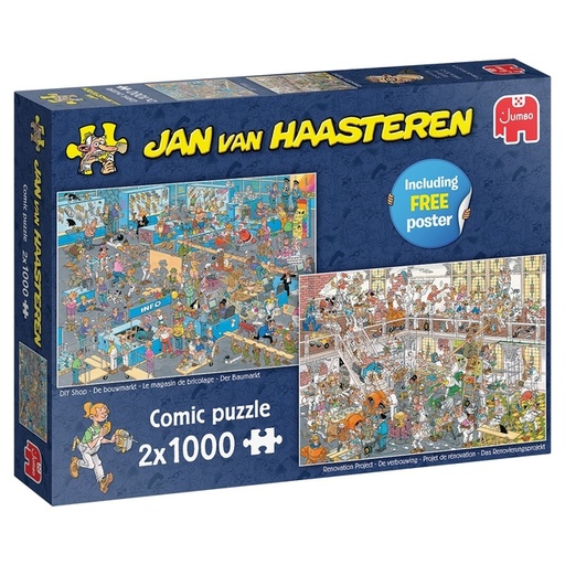 [1430155] Puzzel Jan van Haasteren De Bouwmarkt en De Verbouwing  2x1000 stukjes