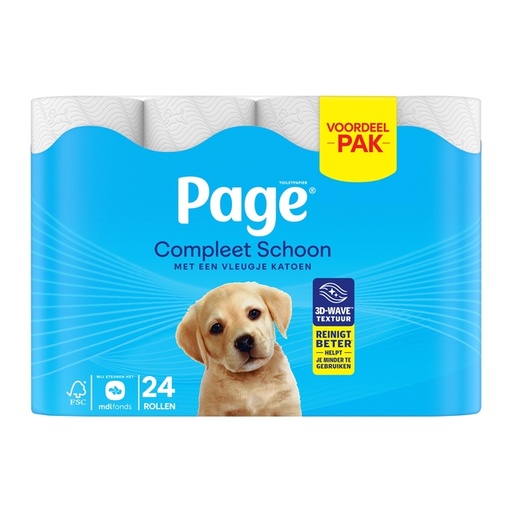 [1433330] Papier toilette Page Compleet Schoon 2 épaisseurs 140 feuilles blanc 24 rouleaux