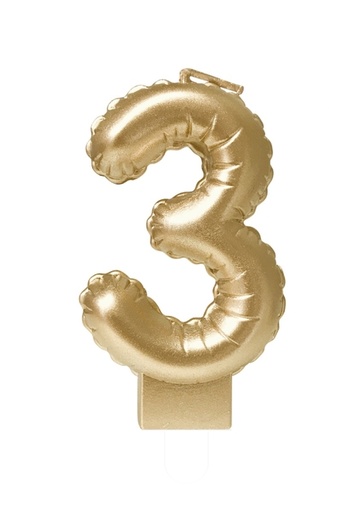 [1436767] Foil balloon candle gold 3