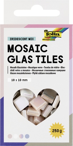 [1436805] Mosaïque en verre Folia 10x10mm Irisé assorti