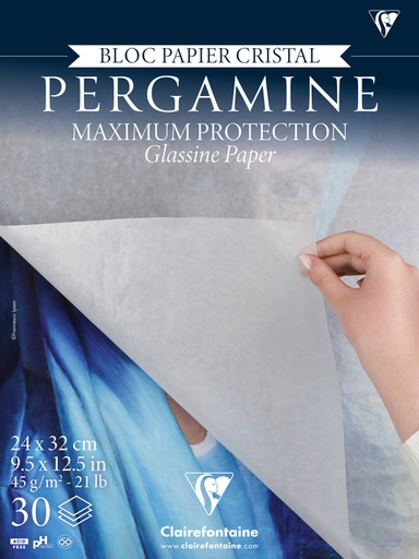 [1437069] Bloc à dessin Clairefontaine Paint On 24x32cm papier pergamine 30 feuilles 45g