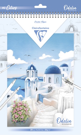 [1437169] Kleurboek Clairfontaine Odelia A4 Steden