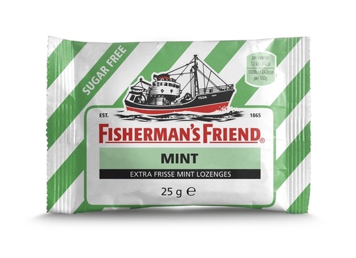 [1437572] Pastille pour la gorge Fisherman's Friend Menthe sans sucre sachet 25g