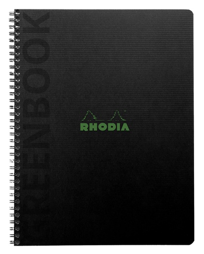 [1438052] Notitieboek Rhodia Greenbook recycled A5+ lijn 160 pagina's 90gr hc