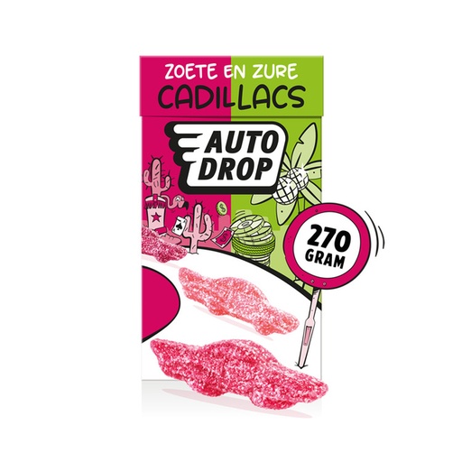 [1438067] Autodrop Cadillacs sucrés et acidulés paquet 270g