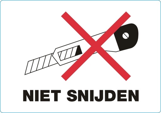 [1436109] Etiquette d'avertissement IEZZY Niet snijden 105x74mm 500 pièces