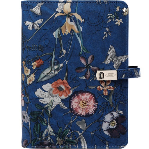 [1436155] Organiseur Kalpa A5 Agenda 2025-2026 7 jours/2 pages floral bleu