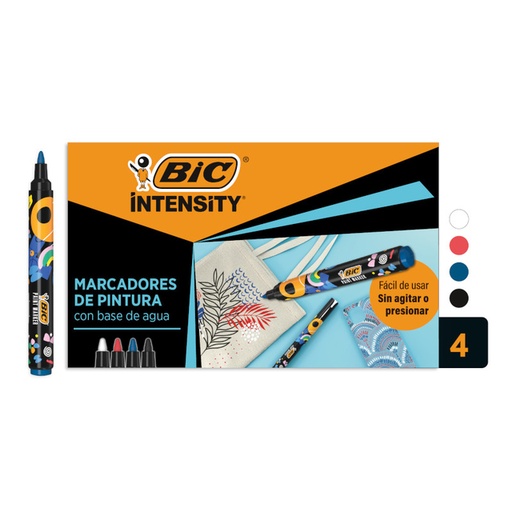 [1436478] Paintmarker Bic Intensity assorti 4 stuks