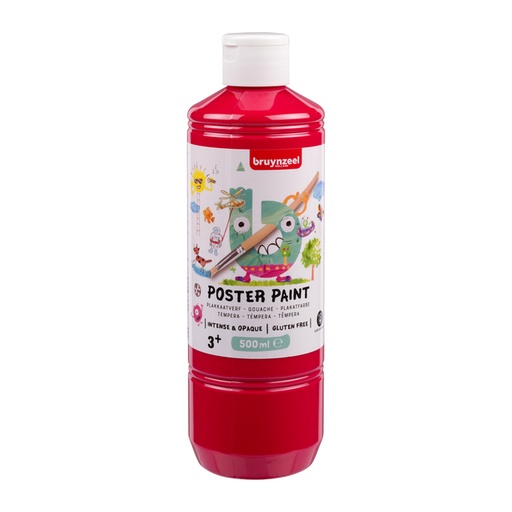 [1438015] Plakkaatverf Bruynzeel fles à 500ml primair rood