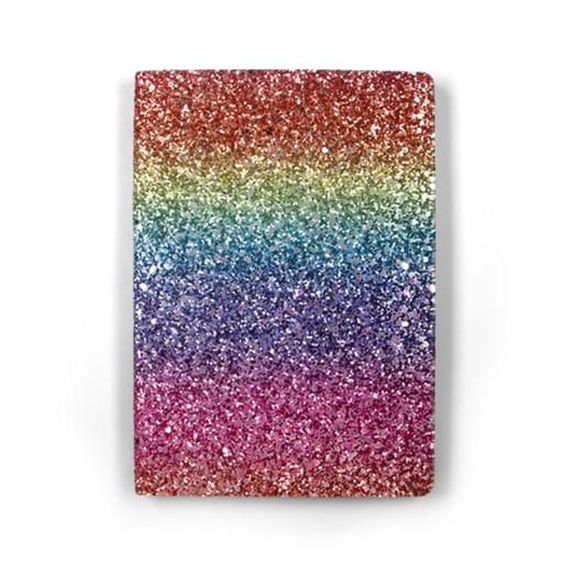 [1438288] Carnet de notes Paperclip Rainbow A5 96 feuilles 100g ligné pailleté
