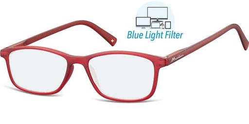 [1438348] Lunettes de lecture Montana filtre lumière bleue +2.00 dpt rouge
