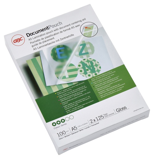 [535368] Pochette de plastification GBC A5 2x125 microns 100 pièces