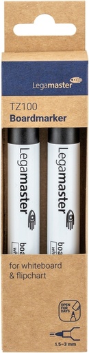 [920371] Marqueur tableau blanc Legamaster TZ100 ogive 1,5-3mm noir 2 pièces