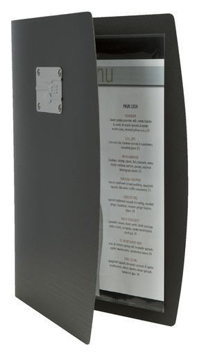 [552035] Protège-menu Securit Rio A4 1x 2 pochettes noir