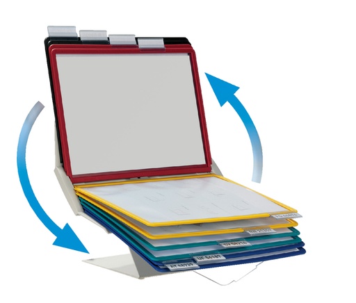 [920968] Pupitre de table Durable 5579 Vario Pro 10 pochettes gris