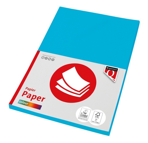 [129676] Papier copieur Quantore Colour A4 80g bleu azur 100 feuilles