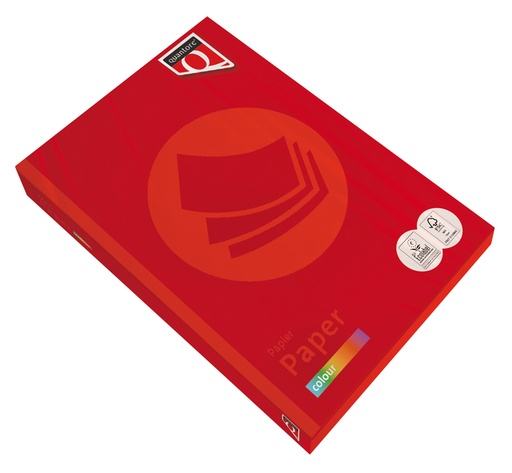 [129252] Papier copieur Quantore Colour A4 80g rouge vif 500 feuilles