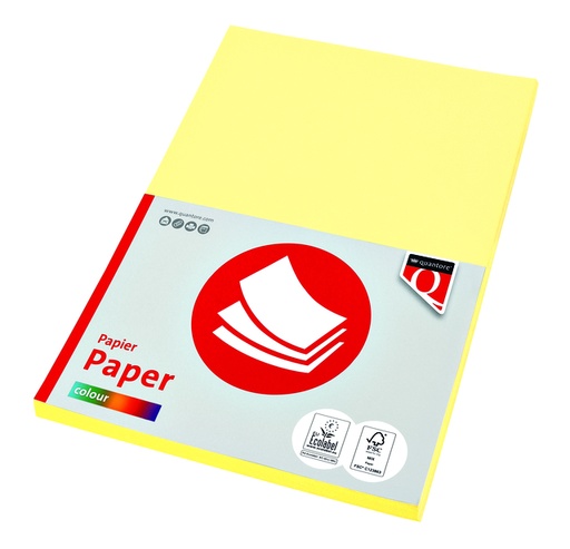 [129681] Kopieerpapier Quantore Colour A4 160gr kanariegeel 50 vel
